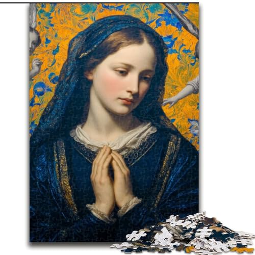 Puzzle für Teenager, 1000 Puzzles, Porträt von Maria, der Mutter, Spielzeug, Lernspiele, stressabbauende Wanddekoration (Größe 50x75cm) von NBDSOYEWO