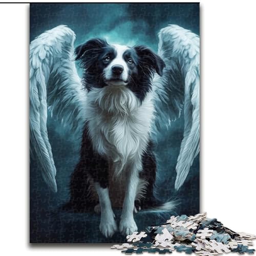 Puzzle für Teenager, 1000 Puzzles, Schäferhund mit Flügeln, Spielzeug, Lernspiele, stressabbauende Wanddekoration (Größe 50x75cm) von NBDSOYEWO