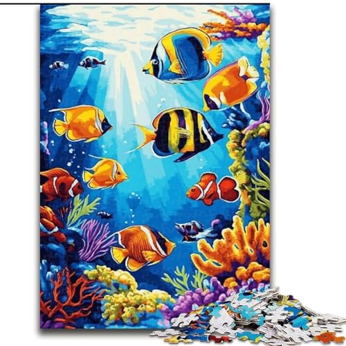 Puzzle für Teenager, 1000 Puzzles, Unterwasserwelt, Spielzeug, Lernspiele, stressabbauende Wanddekoration (Größe 50x75cm) von NBDSOYEWO