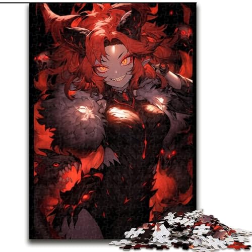 Puzzle für Teenager, 1000 Teile, Anime-Dämonenmädchen, für Lernspiele, Herausforderungsspielzeug, verbessert das Gedächtnis für 14-Jährige (Größe 26x38cm) von NBDSOYEWO