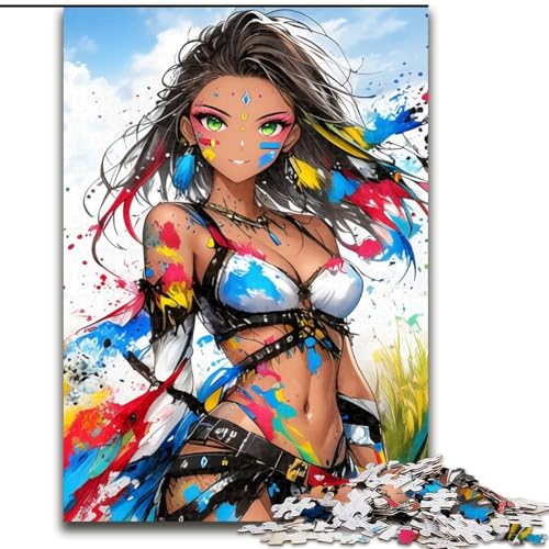 Puzzle für Teenager, 1000 Teile, Anime-Elfenmädchen, für Lernspiele, Herausforderungsspielzeug, verbessert das Gedächtnis für 14-Jährige (Größe 50x75cm) von NBDSOYEWO