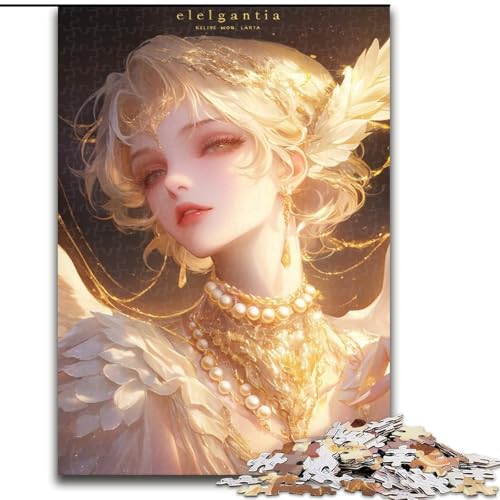Puzzle für Teenager, 1000 Teile, Anime-Engelsmädchen, Stressabbau-Spielzeug, einzigartige Geburtstags- und Geschenkideen für Kinder ab 14 Jahren (Größe 50x75cm) von NBDSOYEWO