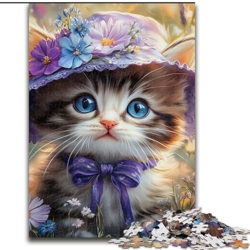 Puzzle für Teenager, 1000 Teile, Anime-Kätzchen, Familienunterhaltungsspielzeug, ganze Familie, ab 14 Jahren (Größe 26x38cm) von NBDSOYEWO