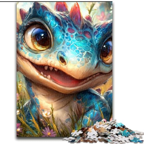Puzzle für Teenager, 1000 Teile, Baby-Drache, Stressabbau-Spielzeug, einzigartige Geburtstags- und Geschenkideen für Kinder ab 14 Jahren (Größe 50x75cm) von NBDSOYEWO