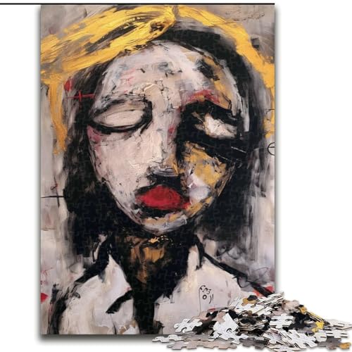 Puzzle für Teenager, 1000 Teile, Basquiat-Stil, Stressabbau-Spielzeug, einzigartige Geburtstags- und Geschenkideen für Kinder ab 14 Jahren (Größe 26x38cm) von NBDSOYEWO
