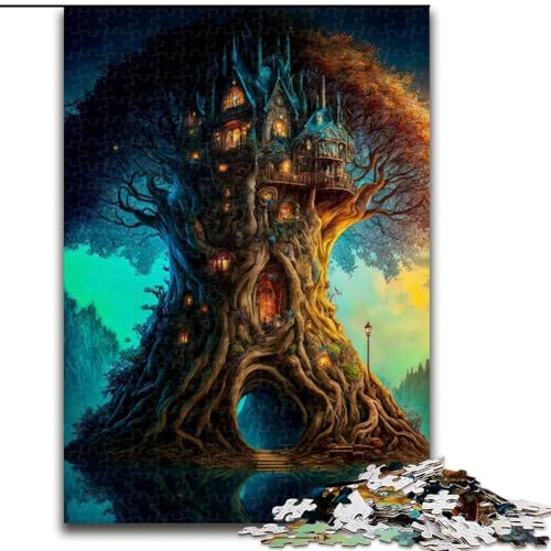 Puzzle für Teenager, 1000 Teile, Baumhaus, für Kinder ab 14 Jahren Jedes Teil ist einzigartig – lustiges und herausforderndes Spiel für die ganze Familie Tolles Geschenk (Größe 50x75cm) von NBDSOYEWO