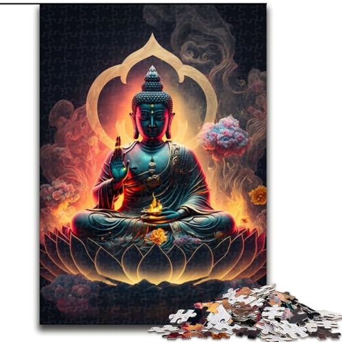 Puzzle für Teenager, 1000 Teile, Buddha, Familienunterhaltungsspielzeug, ganze Familie, ab 14 Jahren (Größe 26x38cm) von NBDSOYEWO