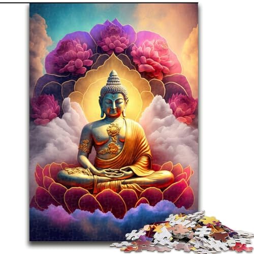 Puzzle für Teenager, 1000 Teile, Buddha, Stressabbau-Spielzeug, einzigartige Geburtstags- und Geschenkideen für Kinder ab 14 Jahren (Größe 50x75cm) von NBDSOYEWO