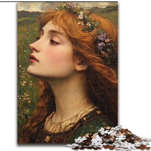 Puzzle für Teenager, 1000 Teile, Country Girl, Familienunterhaltungsspielzeug, ganze Familie, ab 14 Jahren (Größe 26x38cm) von NBDSOYEWO