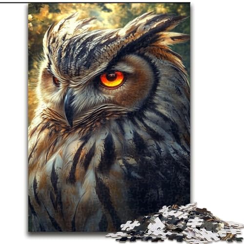 Puzzle für Teenager, 1000 Teile, Eule, für Kinder ab 14 Jahren, jedes Teil ist einzigartig – lustiges und herausforderndes Spiel für die ganze Familie, tolles Geschenk (Größe 26x38cm) von NBDSOYEWO