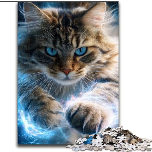 Puzzle für Teenager, 1000 Teile, Fantasiekatze, Elefantenspielzeug, Denkspiel, Geburtstagsgeschenk, Geschenke, Wandkunst, für Kinder ab 14 Jahren (Größe 26x38cm) von NBDSOYEWO