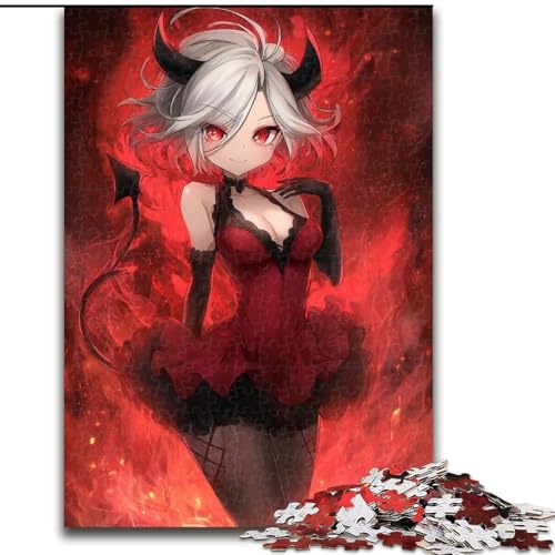 Puzzle für Teenager, 1000 Teile, Fantasy-Drachenmädchen, für Lernspiele, Herausforderungsspielzeug, verbessert das Gedächtnis für 14-Jährige (Größe 26x38cm) von NBDSOYEWO