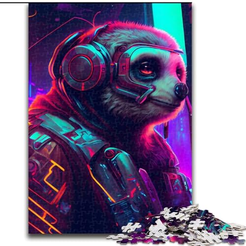 Puzzle für Teenager, 1000 Teile, Faultier, Stressabbau-Spielzeug, einzigartige Geburtstags- und Geschenkideen für Kinder ab 14 Jahren (Größe 50x75cm) von NBDSOYEWO