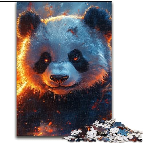 Puzzle für Teenager, 1000 Teile, Flammenpanda, Familienunterhaltungsspielzeug, ganze Familie, für Kinder ab 14 Jahren (Größe 26x38cm) von NBDSOYEWO