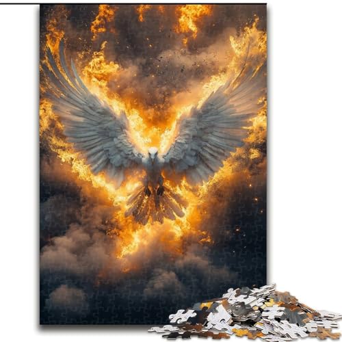 Puzzle für Teenager, 1000 Teile, Flammenvogel, Stressabbau-Spielzeug, einzigartige Geburtstags- und Geschenkideen für Kinder ab 14 Jahren (Größe 50x75cm) von NBDSOYEWO