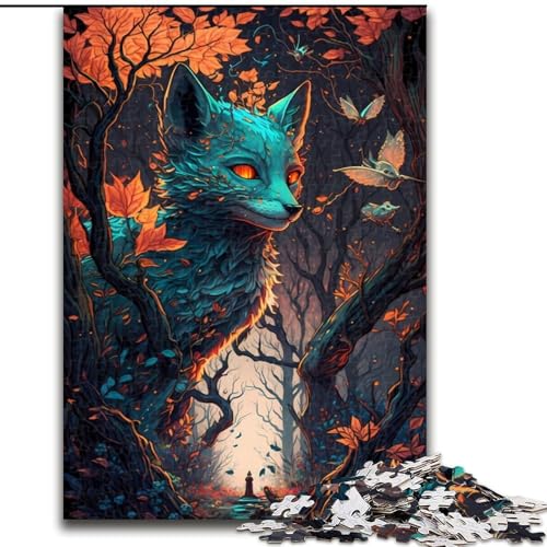 Puzzle für Teenager, 1000 Teile, Fuchs, übernatürliche Kräfte, Elefantenspielzeug, intellektuelles Spiel, Geburtstagsgeschenk, Geschenke, Wandkunst für Kinder ab 14 Jahren (Größe 50x75cm) von NBDSOYEWO