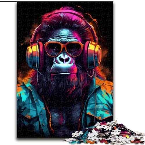 Puzzle für Teenager, 1000 Teile, Gorilla-Hop, Elefantenspielzeug, Denkspiel, Geburtstagsgeschenk, Geschenke, Wandkunst, für Kinder ab 14 Jahren (Größe 50x75cm) von NBDSOYEWO