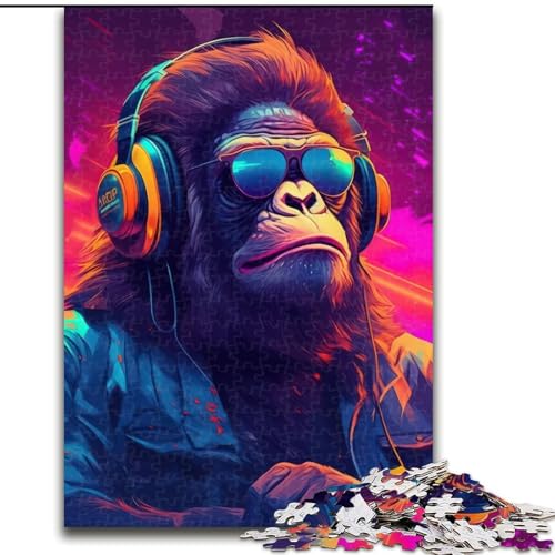 Puzzle für Teenager, 1000 Teile, Gorilla Hop, für Kinder ab 14 Jahren, jedes Teil ist einzigartig – lustiges und herausforderndes Spiel für die ganze Familie, tolles Geschenk (Größe 26x38cm) von NBDSOYEWO