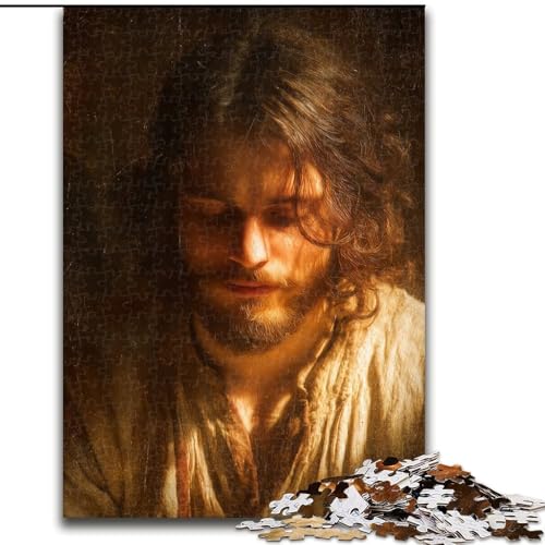 Puzzle für Teenager, 1000 Teile, Jesus, für Lernspiele, Herausforderungsspielzeug, zur Verbesserung des Gedächtnisses für 14-Jährige (Größe 26x38cm) von NBDSOYEWO