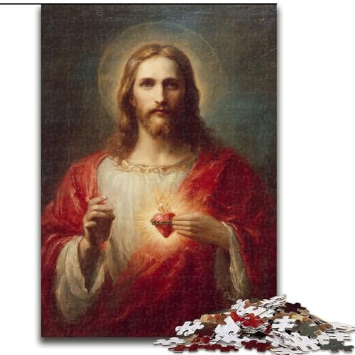 Puzzle für Teenager, 1000 Teile, Jesus-Kunst, für Kinder ab 14 Jahren, jedes Teil ist einzigartig – lustiges und herausforderndes Spiel für die ganze Familie, tolles Geschenk (Größe 50x75cm) von NBDSOYEWO