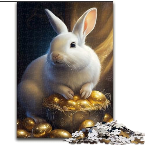 Puzzle für Teenager, 1000 Teile, Kaninchen, Osterhase, Tier, Elefantenspielzeug, Denkspiel, Geburtstagsgeschenk, Geschenke, Wandkunst, für Kinder ab 14 Jahren (Größe 26x38cm) von NBDSOYEWO