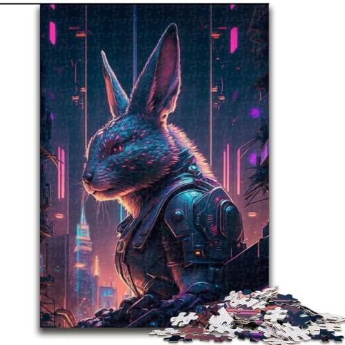 Puzzle für Teenager, 1000 Teile, Kaninchen-Mensch, für Lernspiele, Herausforderungsspielzeug, zur Verbesserung des Gedächtnisses für 14-Jährige (Größe 26x38cm) von NBDSOYEWO