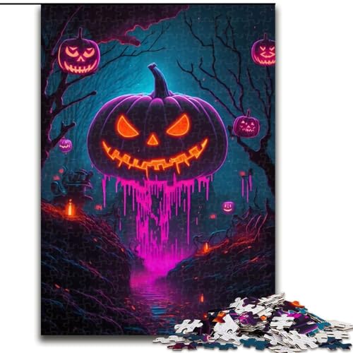 Puzzle für Teenager, 1000 Teile, Kürbiskopf, Stressabbau-Spielzeug, einzigartige Geburtstags- und Geschenkideen für Kinder ab 14 Jahren (Größe 50x75cm) von NBDSOYEWO
