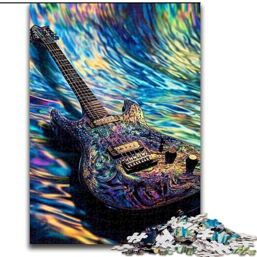 Puzzle für Teenager, 1000 Teile, Kunstgitarre, Familienunterhaltungsspielzeug, ganze Familie, ab 14 Jahren (Größe 26x38cm) von NBDSOYEWO
