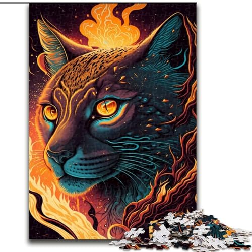 Puzzle für Teenager, 1000 Teile, Lynx Fantasyland, Lernspiel, Herausforderungsspielzeug, verbessert das Gedächtnis, für 14-Jährige (Größe 26x38cm) von NBDSOYEWO