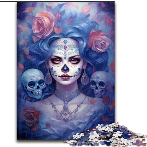 Puzzle für Teenager, 1000 Teile, Mexikanischer Mädchenkarneval, Stressabbau-Spielzeug, einzigartige Geburtstags- und Geschenkideen für Kinder ab 14 Jahren (Größe 50x75cm) von NBDSOYEWO