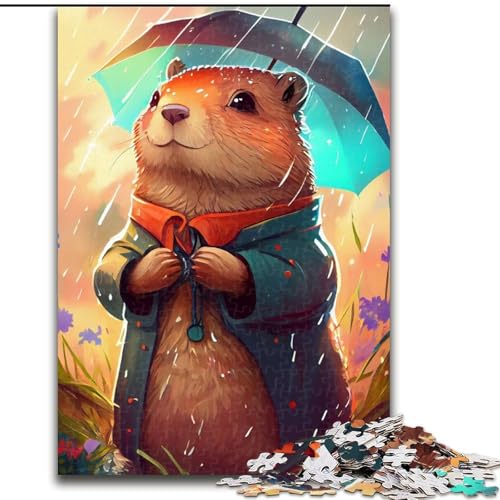 Puzzle für Teenager, 1000 Teile, Murmeltier, Murmeltier, Spielzeug zum Stressabbau, einzigartige Geburtstags- und Geschenkideen für Kinder ab 14 Jahren (Größe 50x75cm) von NBDSOYEWO