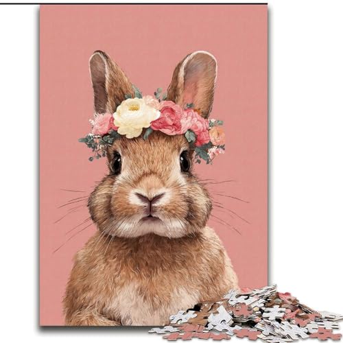Puzzle für Teenager, 1000 Teile, Osterhase, Elefantenspielzeug, Denkspiel, Geburtstagsgeschenk, Geschenke, Wandkunst, für Kinder ab 14 Jahren (Größe 50x75cm) von NBDSOYEWO