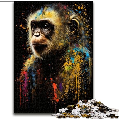 Puzzle für Teenager, 1000 Teile, Paintsplash Monkey, für Kinder ab 14 Jahren, jedes Teil ist einzigartig – lustiges und herausforderndes Spiel für die ganze Familie, tolles Geschenk (Größe 50x75cm) Puzzle für Teenager, 1000 Teile, Paintsplash Monkey, für Kinder ab 14 Jahren, jedes Teil ist einzigartig – lustiges und herausforderndes Spiel für die ganze Familie, tolles Geschenk (Größe 50x75cm) von NBDSOYEWO