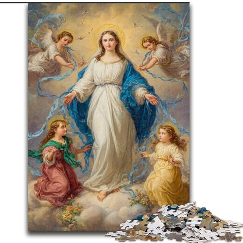 Puzzle für Teenager, 1000 Teile, Porträt von Maria, der Mutter, Familienunterhaltungsspielzeug, ganze Familie, ab 14 Jahren (Größe 26x38cm) von NBDSOYEWO