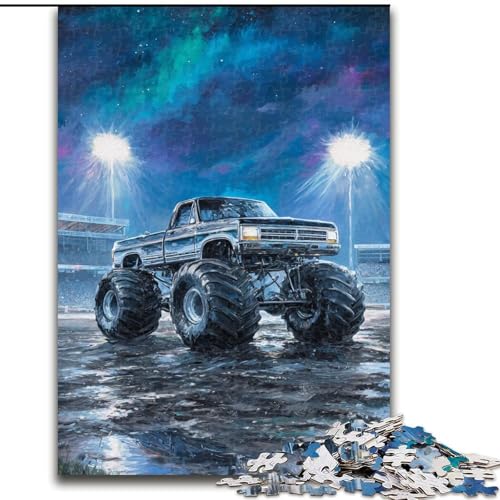 Puzzle für Teenager, 1000 Teile, Psychedelischer Monstertruck, Familienunterhaltungsspielzeug, ganze Familie, ab 14 Jahren (Größe 26x38cm) von NBDSOYEWO