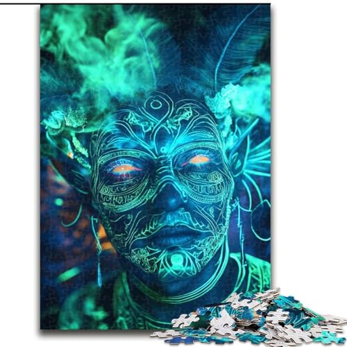 Puzzle für Teenager, 1000 Teile, Rauchschädel, Stressabbau-Spielzeug, einzigartige Geburtstags- und Geschenkideen für Kinder ab 14 Jahren (Größe 50x75cm) von NBDSOYEWO