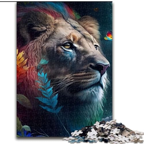 Puzzle für Teenager, 1000 Teile, Regenbogenlöwe, Stressabbau-Spielzeug, einzigartige Geburtstags- und Geschenkideen für Kinder ab 14 Jahren (Größe 50x75cm) von NBDSOYEWO