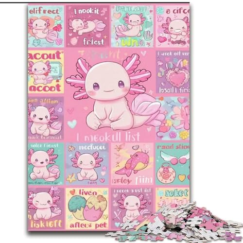Puzzle für Teenager, 1000 Teile, Salamander-Collage, Elefantenspielzeug, Denkspiel, Geburtstagsgeschenk, Geschenke, Wandkunst für Kinder ab 14 Jahren (Größe 50x75cm) von NBDSOYEWO