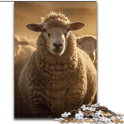 Puzzle für Teenager, 1000 Teile, Schaf, Elefantenspielzeug, Denkspiel, Geburtstagsgeschenk, Geschenke, Wandkunst, für Kinder ab 14 Jahren (Größe 50x75cm) von NBDSOYEWO