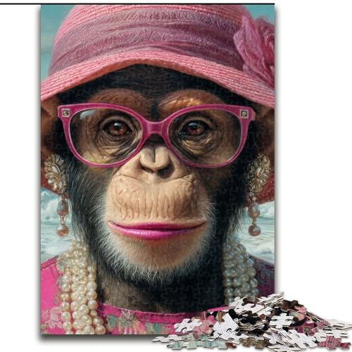 Puzzle für Teenager, 1000 Teile, Schimpansenkönigin, für Kinder ab 14 Jahren, jedes Teil ist einzigartig – lustiges und herausforderndes Spiel für die ganze Familie, tolles Geschenk (Größe 26x38cm) Puzzle für Teenager, 1000 Teile, Schimpansenkönigin, für Kinder ab 14 Jahren, jedes Teil ist einzigartig – lustiges und herausforderndes Spiel für die ganze Familie, tolles Geschenk (Größe 26x38cm) von NBDSOYEWO