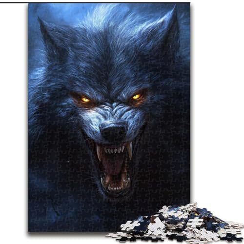 Puzzle für Teenager, 1000 Teile, Schwarzer Wolf, für Kinder ab 14 Jahren, jedes Teil ist einzigartig – lustiges und herausforderndes Spiel für die ganze Familie, tolles Geschenk (Größe 50x75cm) von NBDSOYEWO