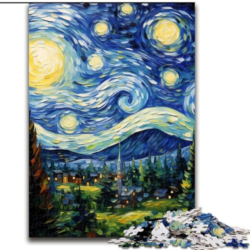 Puzzle für Teenager, 1000 Teile, Sternenhimmel-Schloss, Elefantenspielzeug, Denkspiel, Geburtstagsgeschenk, Geschenke, Wandkunst für Kinder ab 14 Jahren (Größe 26x38cm) von NBDSOYEWO