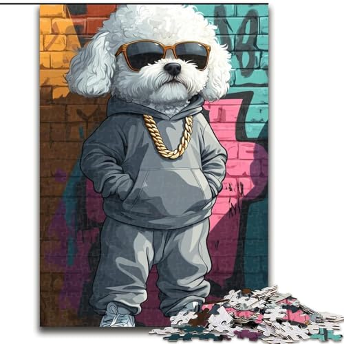 Puzzle für Teenager, 1000 Teile, Straßenhund, Stressabbau-Spielzeug, einzigartige Geburtstags- und Geschenkideen für Kinder ab 14 Jahren (Größe 26x38cm) von NBDSOYEWO