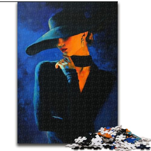 Puzzle für Teenager, 1000 Teile, Temperament, weibliches Modell, Dekomprimierendes intellektuelles Lernspielzeug, Geburtstagsgeschenk, Geschenke, Wandkunst (Größe 50x75cm) von NBDSOYEWO