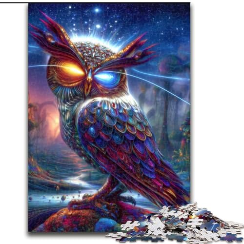 Puzzle für Teenager, 1000 Teile, Tier-Fantasie-Eule, für Lernspiele, Herausforderungsspielzeug, verbessert das Gedächtnis für 14-Jährige (Größe 50x75cm) von NBDSOYEWO