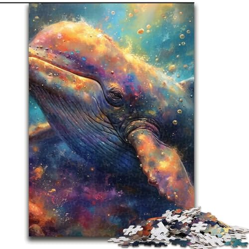 Puzzle für Teenager, 1000 Teile, Wale auf dem Meeresboden, Lernspiel, Herausforderungsspielzeug, verbessert das Gedächtnis für 14-Jährige (Größe 26x38cm) von NBDSOYEWO