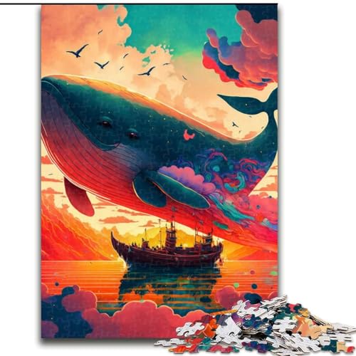 Puzzle für Teenager, 1000 Teile, Walreise, Lernspiel, Herausforderungsspielzeug, verbessert das Gedächtnis für 14-Jährige (Größe 50x75cm) von NBDSOYEWO