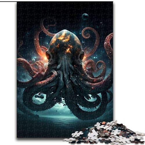 Puzzle für Teenager, 1000 Teile, Weltraumkalmare, Lernspiel, Herausforderungsspielzeug, verbessert das Gedächtnis für 14-Jährige (Größe 50x75cm) von NBDSOYEWO