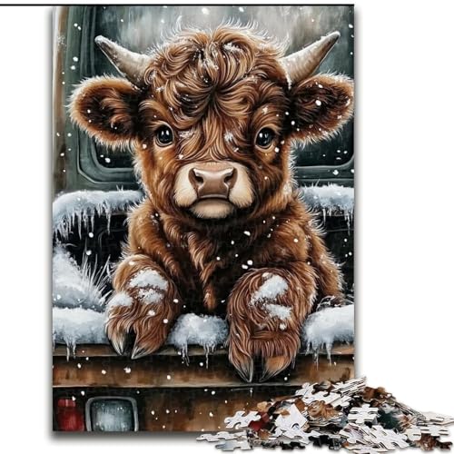 Puzzle für Teenager, 1000 Teile, Winteryak, Familienunterhaltungsspielzeug, ganze Familie, für Kinder ab 14 Jahren (Größe 26x38cm) von NBDSOYEWO