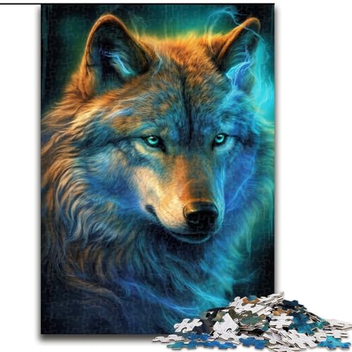 Puzzle für Teenager, 1000 Teile, Wolf, Familienunterhaltungsspielzeug, ganze Familie, ab 14 Jahren (Größe 50x75cm) von NBDSOYEWO